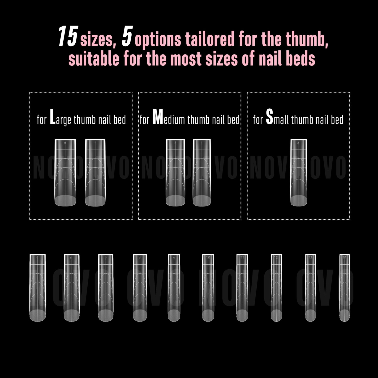 XXL Sharp Square Natural (not Sculpted) Nail Tip, Extra Thick False Nails Pre…