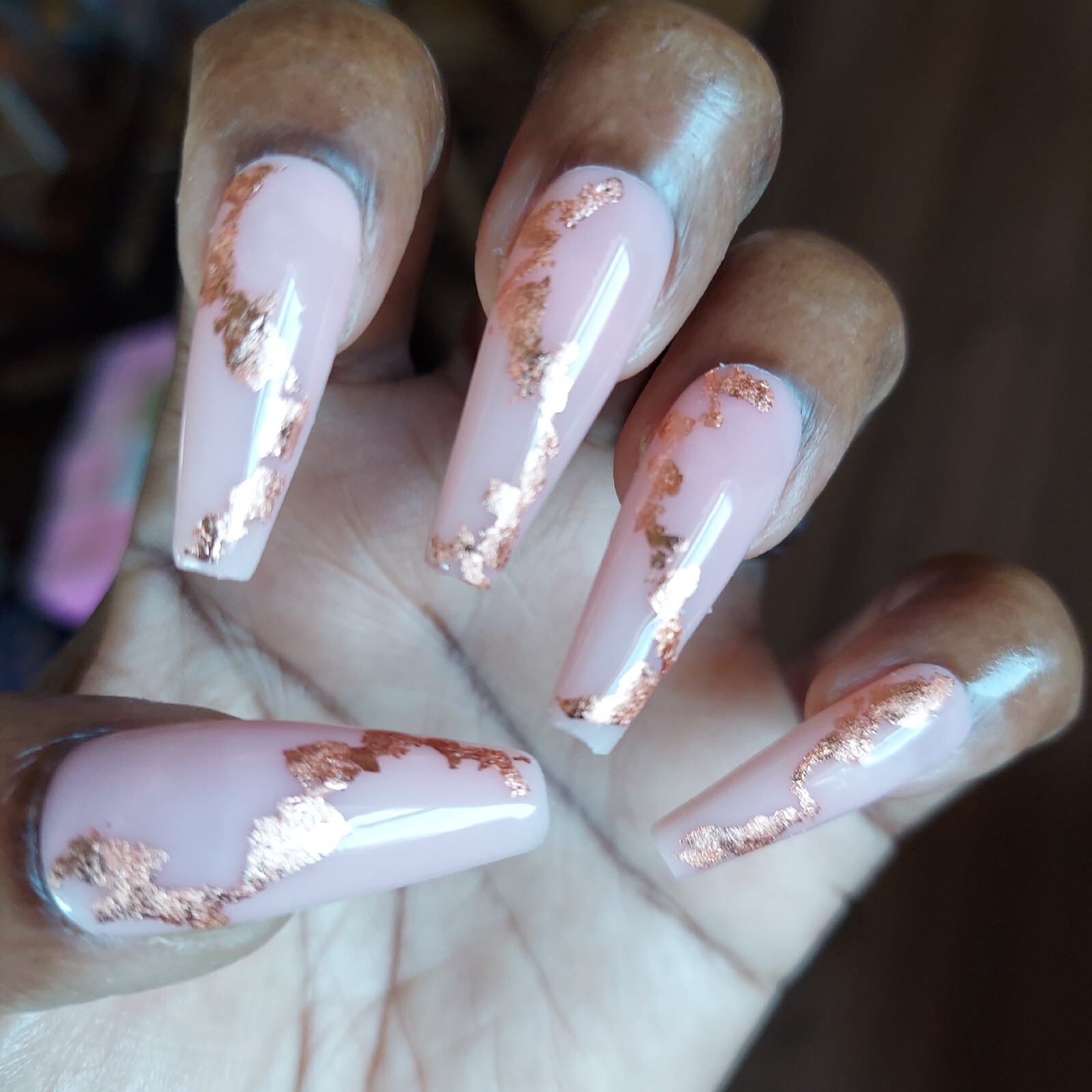 Nude Nails Rose Gold Nails Nude Wedding Nails Natural Wedding Nails Bridesmaids