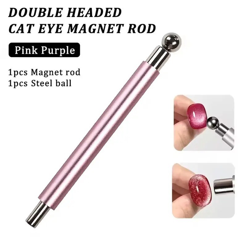 Round Steel Magnetic Cat Eye Stick Double Head Magnet Pen Nail Tool