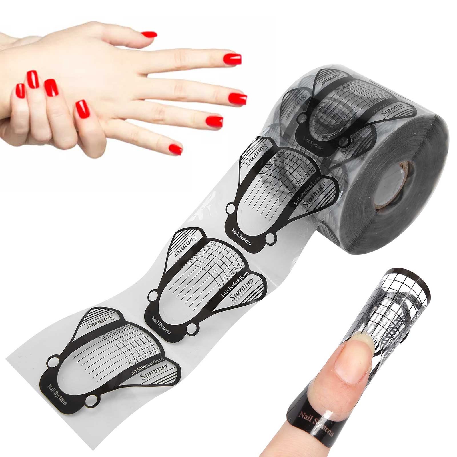 500pcs Nail Forms Durable Self‑Adhesive Extension Sticker For Nail Art