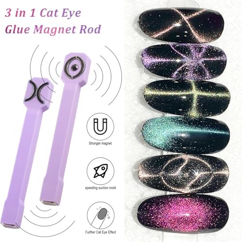 3-in-1 Cat Eye Magnet for Nails – Multi 1 Count (Pack of 1) HJ-NAT253 – Purple
