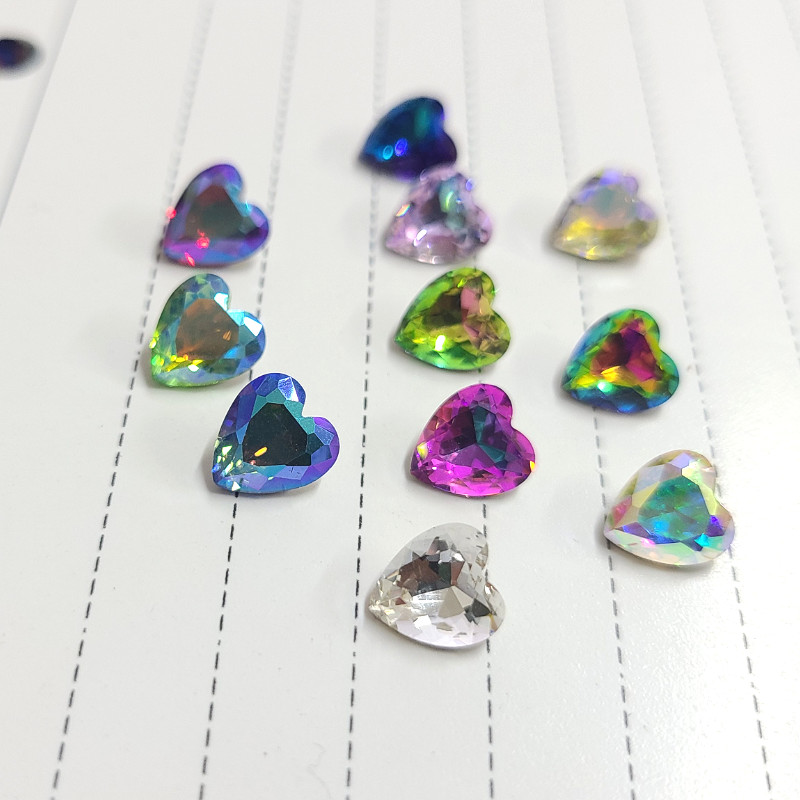 J.HOO Crystal 8831 Antique Heart V-Cut Fancy Rhinestones 8.8x8mm Nail Art 8pcs