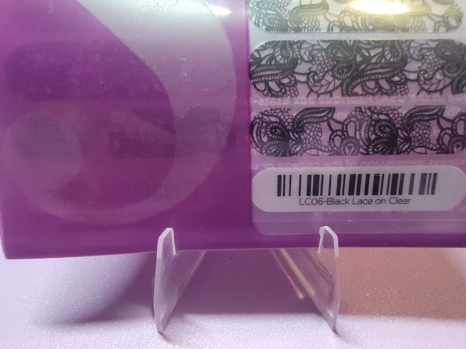 Jamberry Nail Wraps – Black Lace on Clear (LC06) Unopened