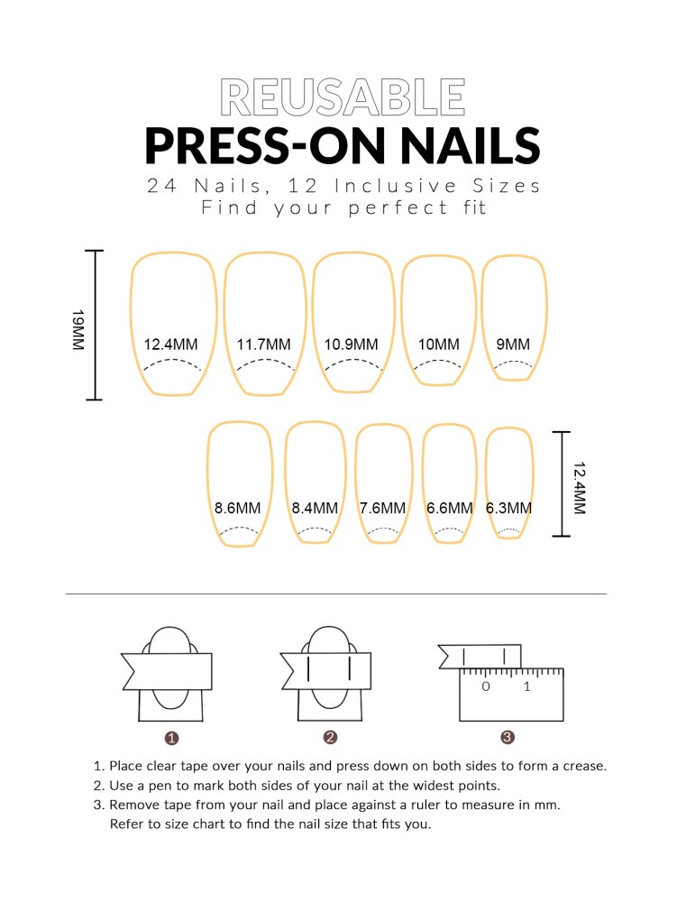 Handcrafted Press-on Nails 10-Piece Set for Professional Nail Art Salon Quality