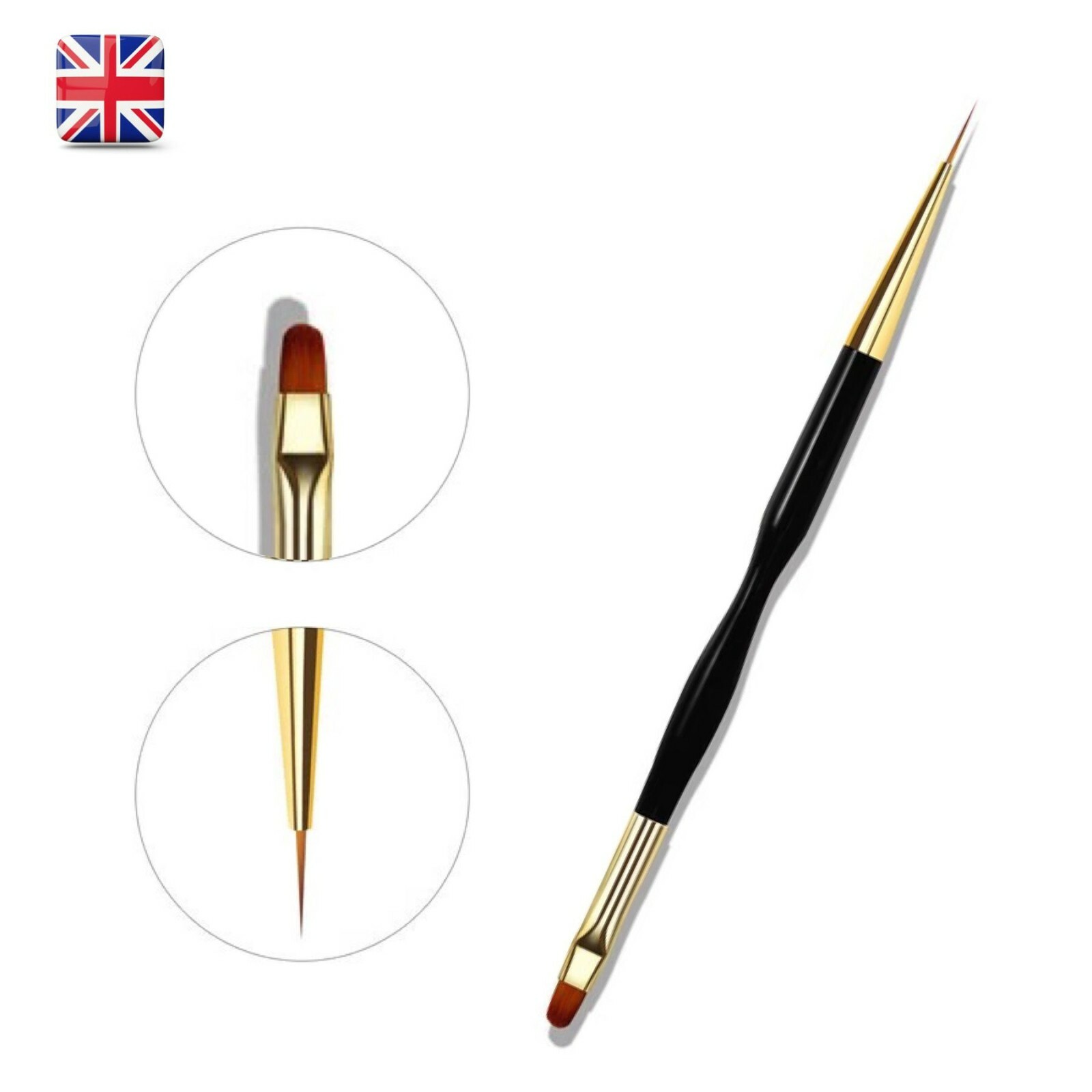 Nail Brush Size #6 UV Extension Gel Liner Round Oval Head Sculpting Painting 6mm