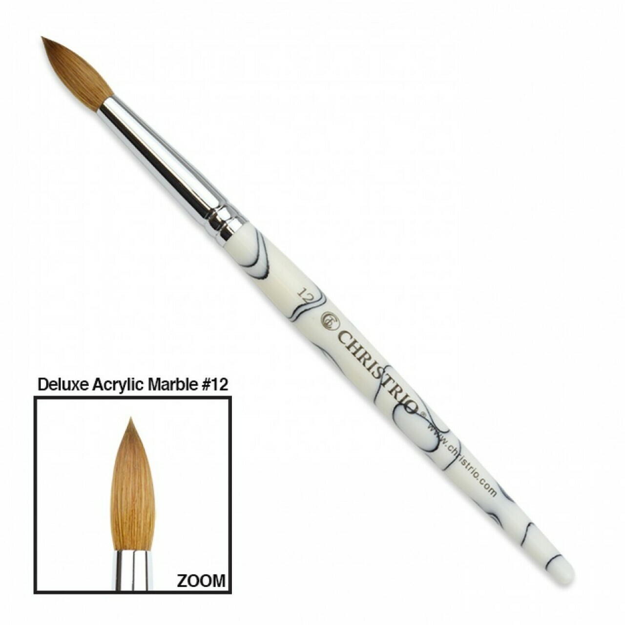 Christrio – Marbled Acrylic Brushes – #10 or #12 #14