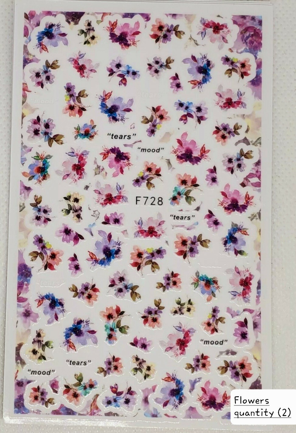 NEW Flower stickers nail art Multiple designs EA.sold SEPARATELY (free shipping)