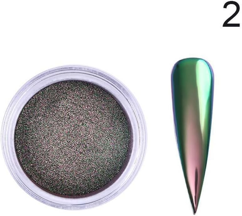 4pcs Chameleon Effect Nail Glitter Powder Set – Mermaid Metallic Shine
