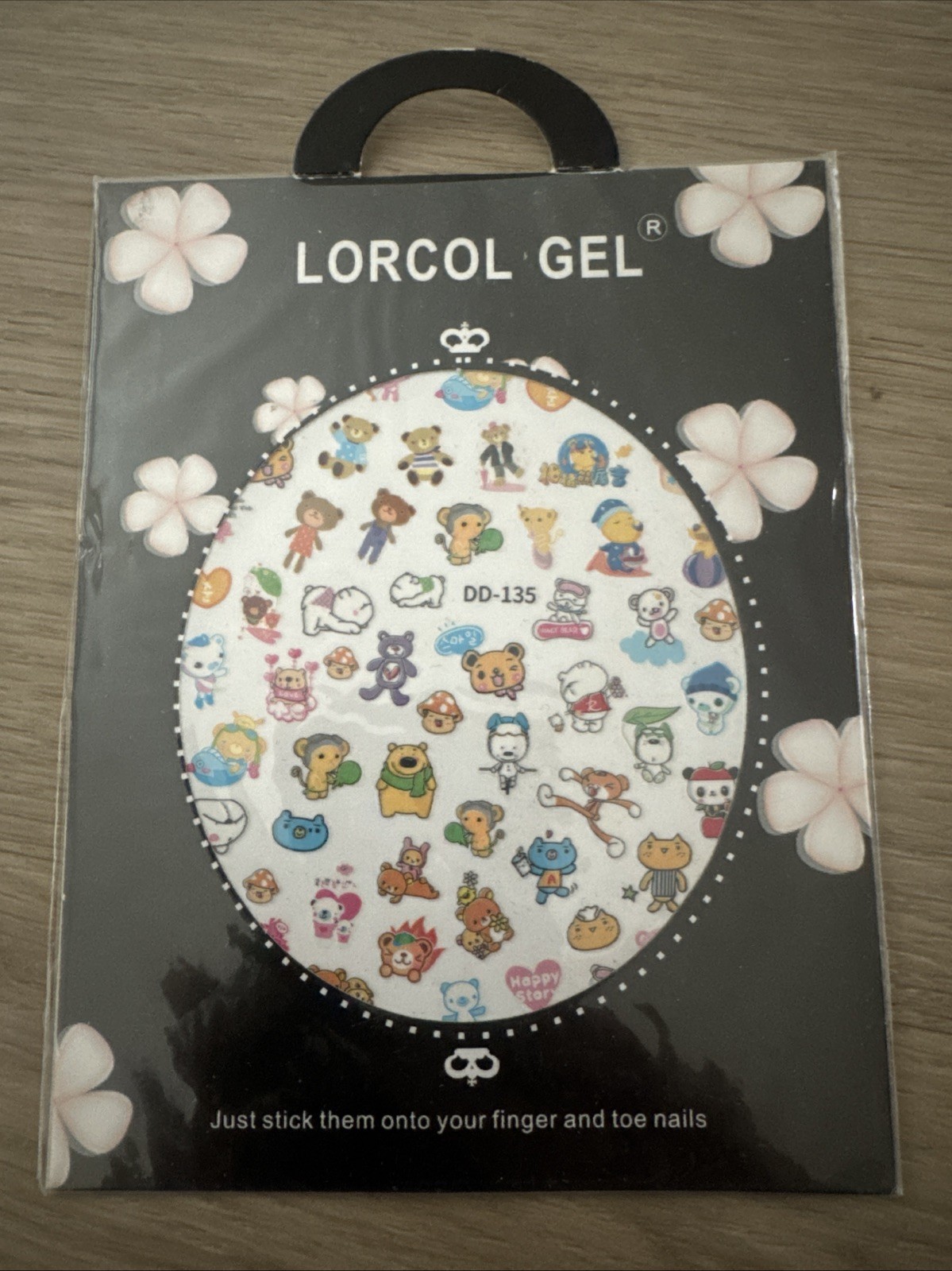 LORCOL GEL 3D Nail Stickers Assorted Characters and Cartoons