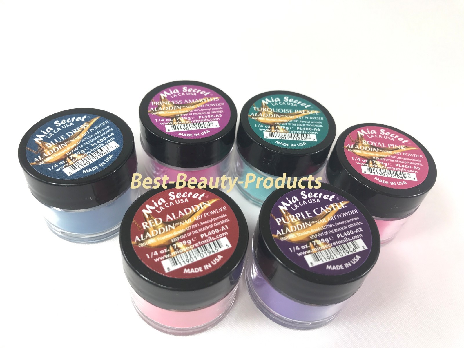 Mia Secret Nail Art Acrylic Professional Powder 6 Colors Set – ALADDIN