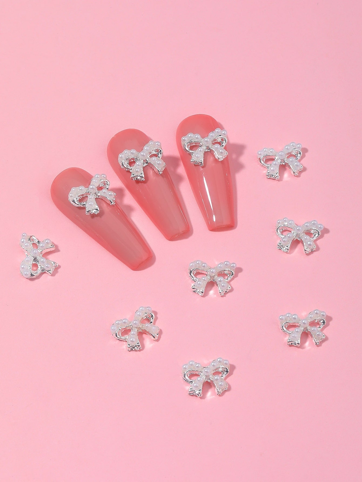 10pcs 3D Bow Design Nail Art Decoration Nail Art Charms Manicure Decoration Nail