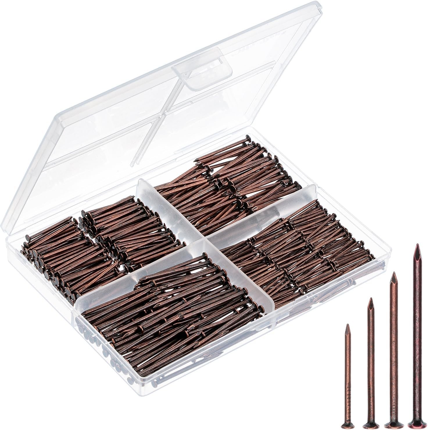 Versatile 600-Pc Nail Assortment Kit for Wood & Drywall Projects in Bronze
