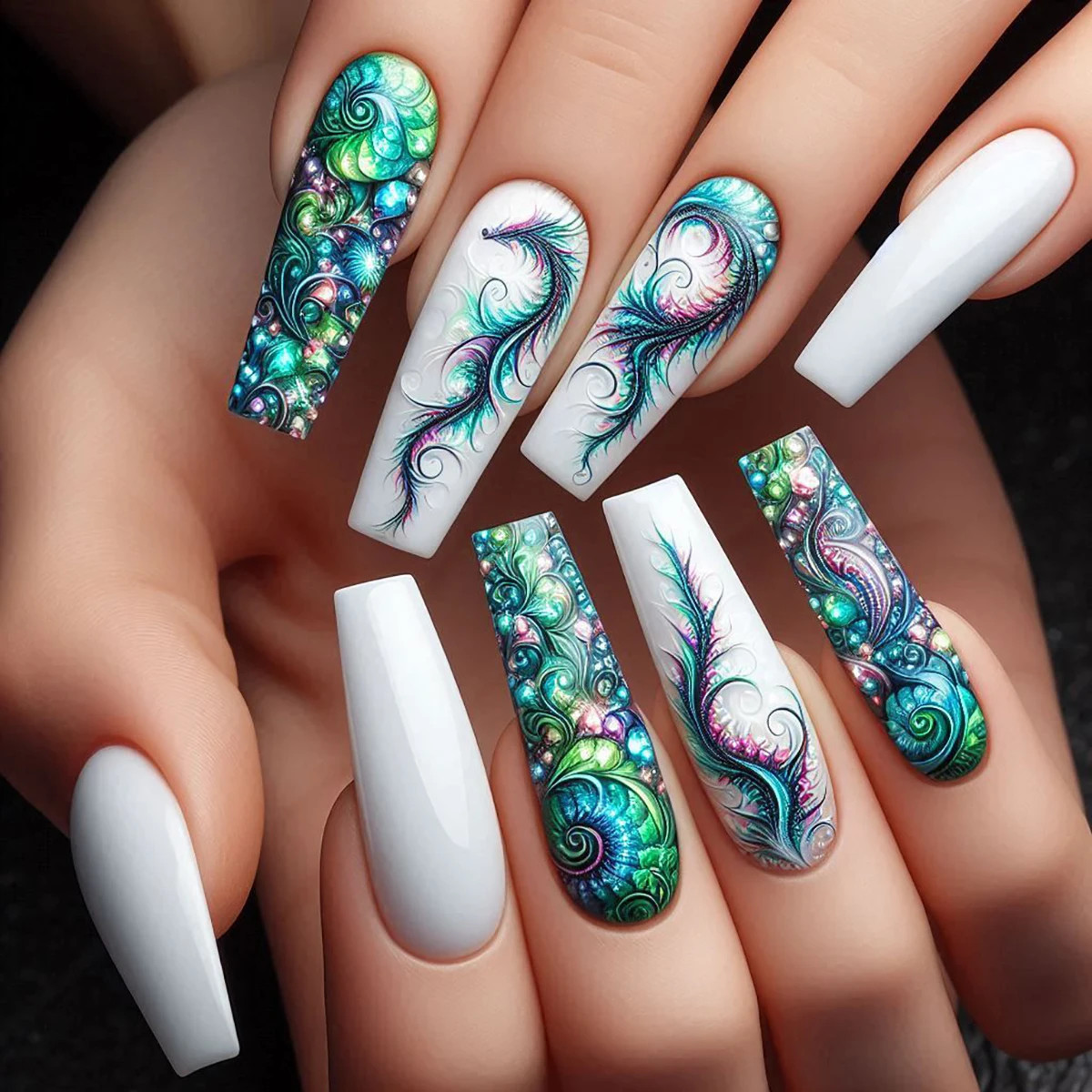 Transform Your Nails With 24pcs Extra Long Stiletto French Style Modern Classic