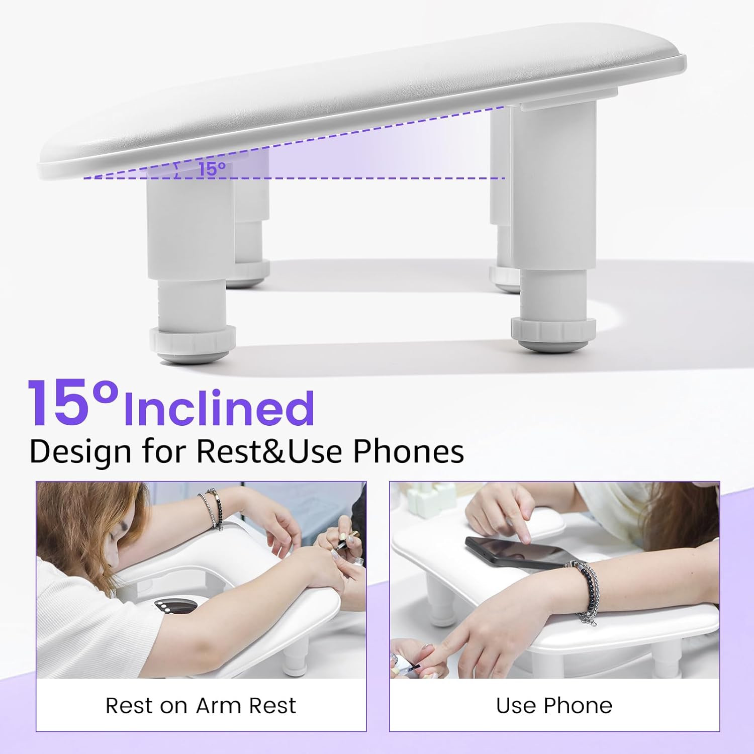 Big Arm Rest for Nails Tech: 2Nd Generation U-Shaped Manicure Nail Arm Rest Stan