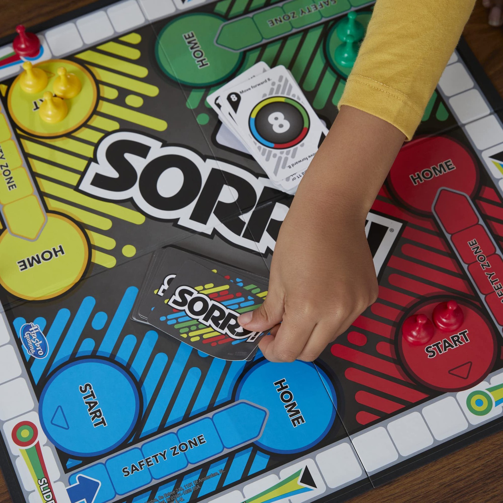 Sorry! Board Game for Kids Ages 6 and Up; Classic Standard, Multicolored
