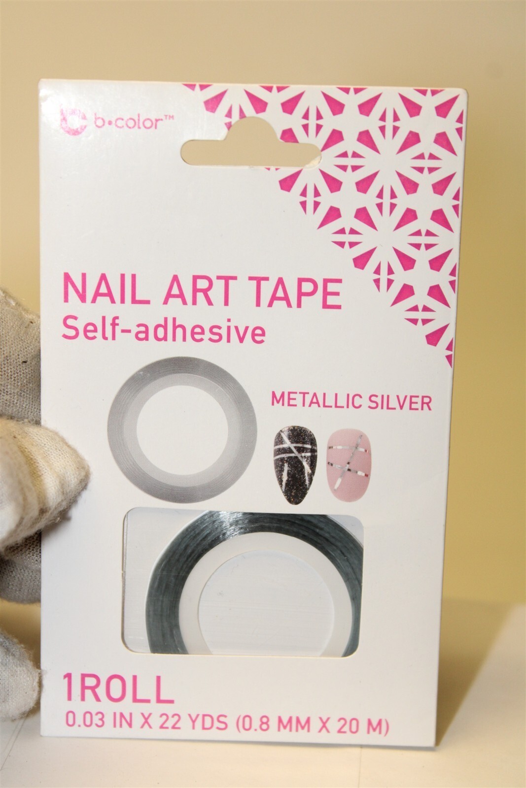 b-Color / L.A. Colors NEW Assorted Nail Tips LOT X 17 Metallic Silver Art Tape