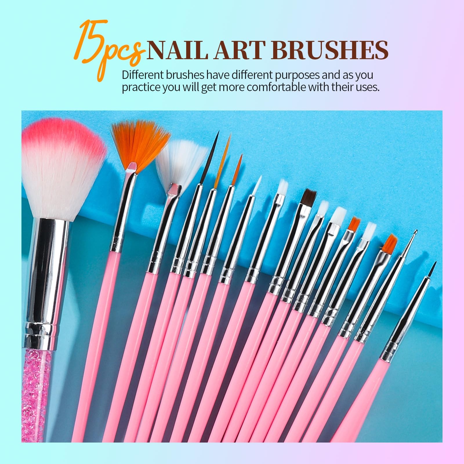 Teenitor Nail Art Brushes Set, Nail Art Tools, Nail Art Kit, Nail Art Supplies,