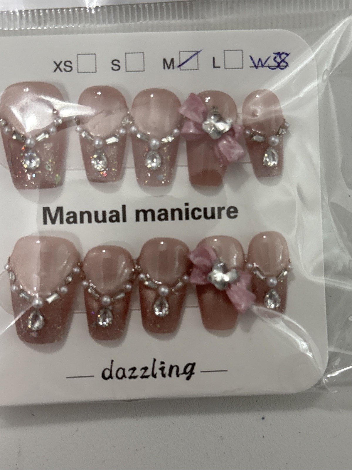Press On Nail 10 Sets Size m