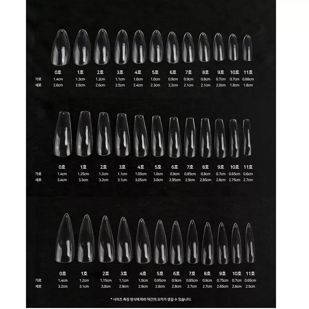 JELLO JELLO Fit Me Artificial Nail Tips 360pcs 12 Size 3 Type K-Beauty
