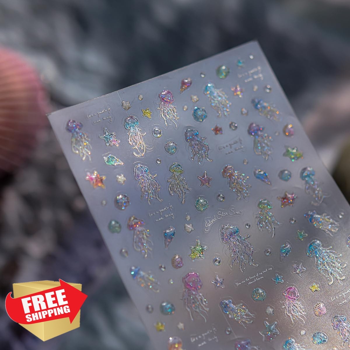 BMKKOT Jellyfish Nail Stickers-21