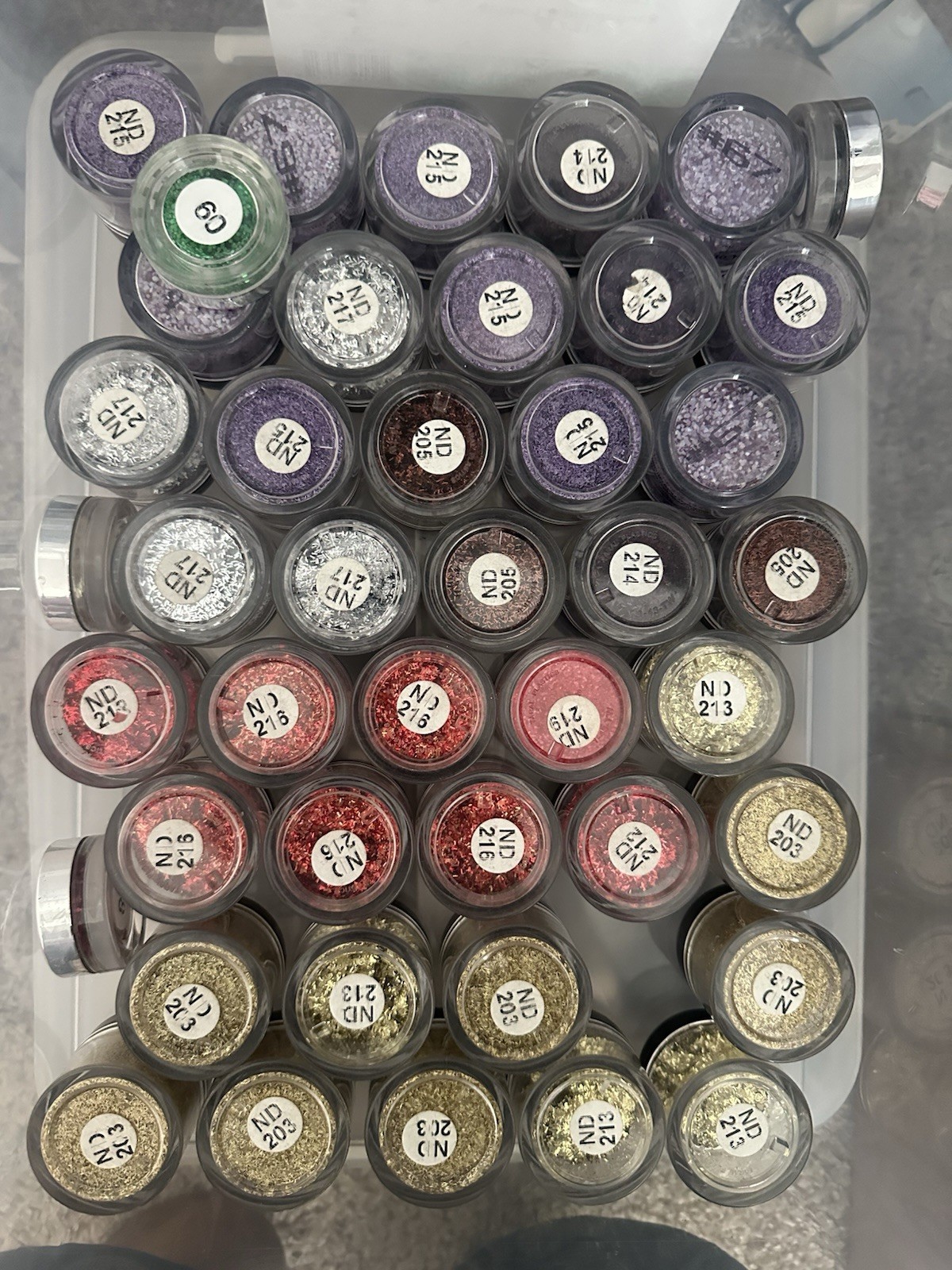 NEW PRINCESS Solvent Resistant Multicolor Glitter Nail Art Decor Pots Jar Lot