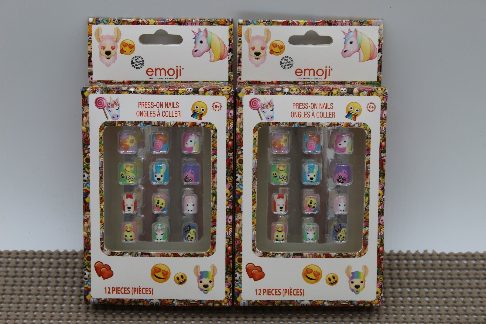 Lot of 2 New Emoji Official Brand Press On Nails 24 Pieces