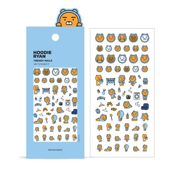 [THE FACE SHOP] Trendy Nails Art Sticker 1ea Limited Edition HOODIE RYAN Charac