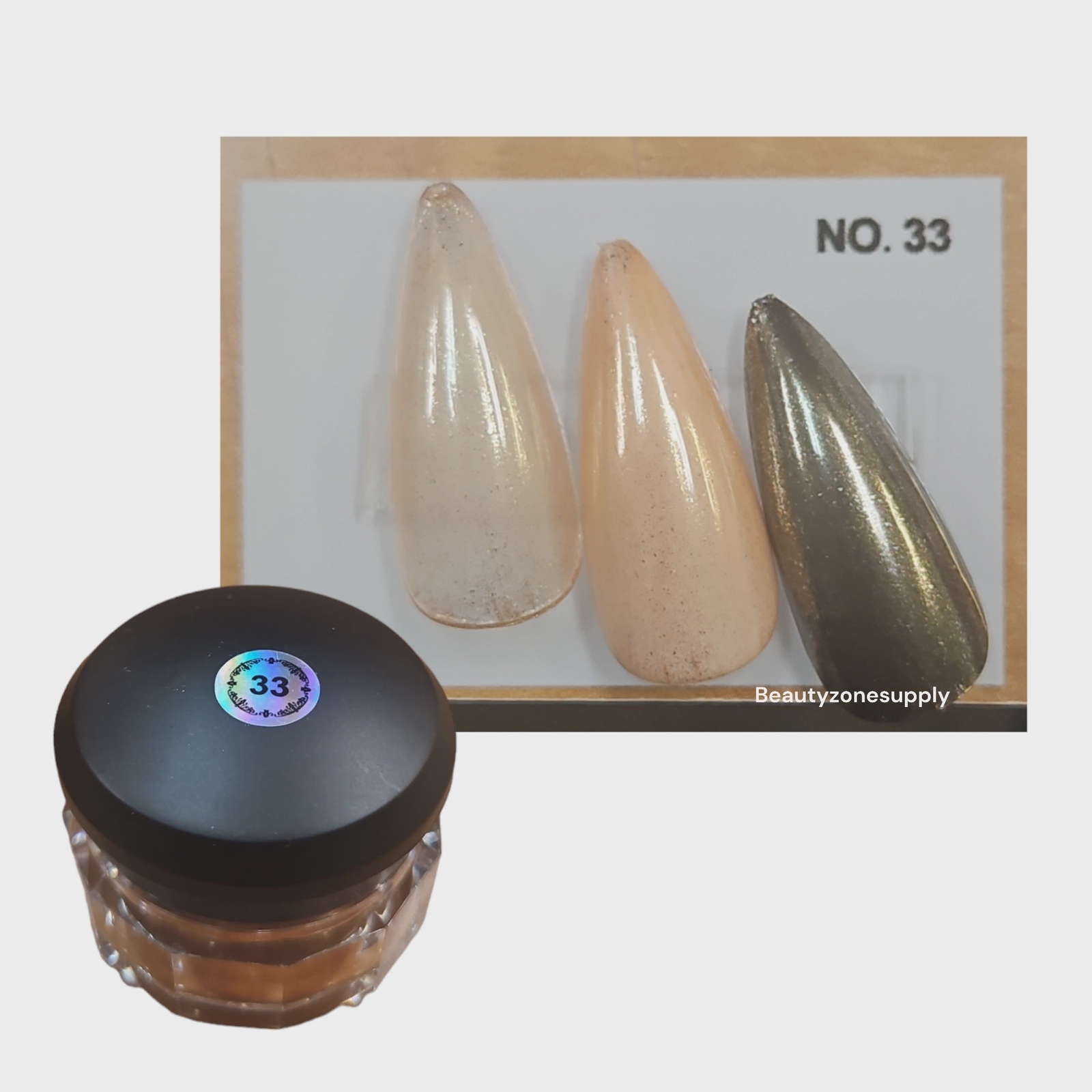 Hang Nail Product New Chrome Effects Powder Glass Chrome Jar #33