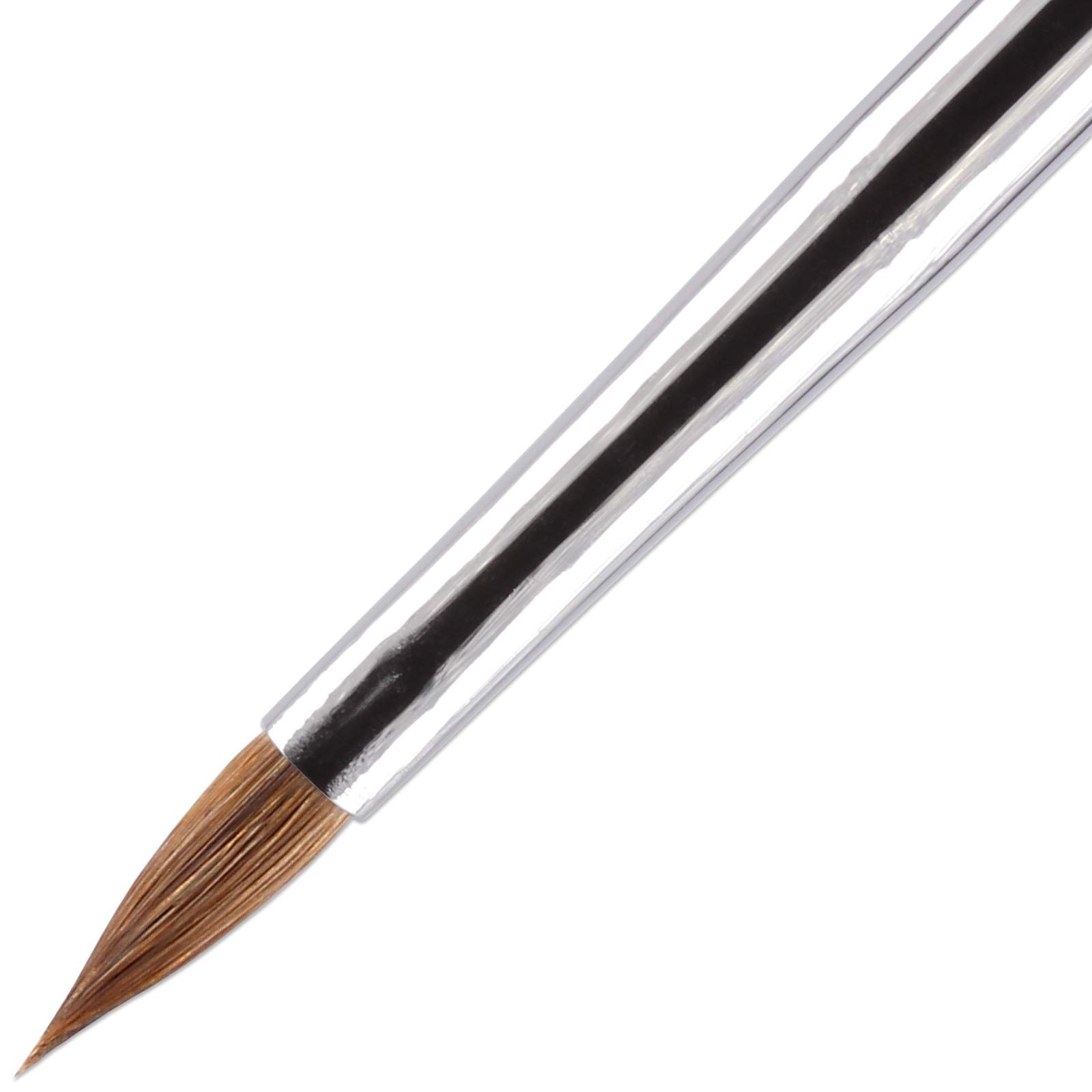 Glitter Silver 3D Nail Art Brush Size 5 Kolinsky Bristles for Detailing