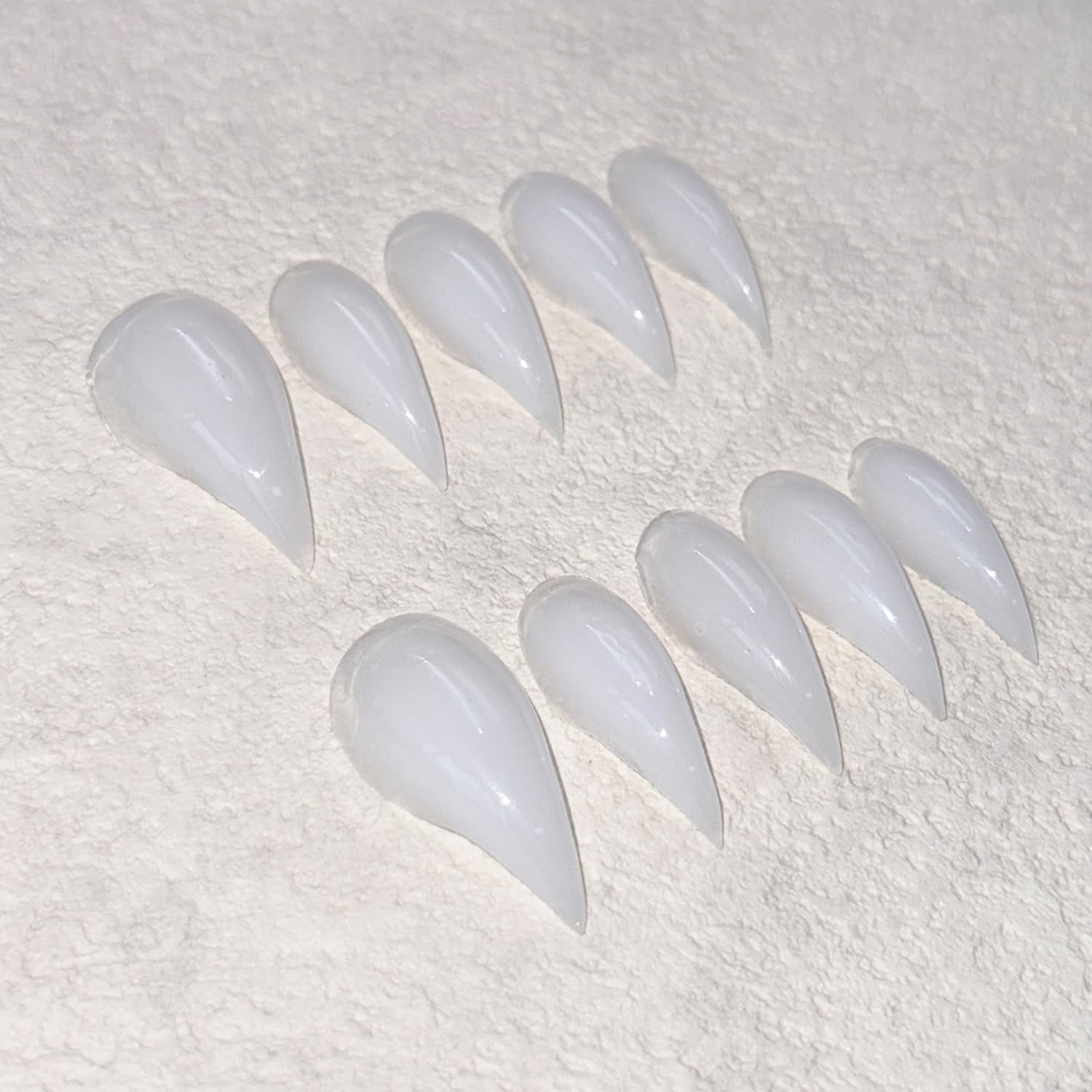 10 Pcs Handmade Press on Nails Short Curved Unique Stiletto Eagle Claw Acryli…