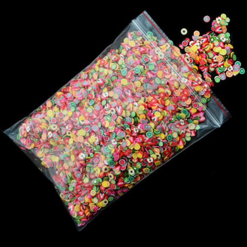 3000Pcs Mixed Nail Art Fruit Fimo Slices For Slime DIY Nails Crafts Decoration