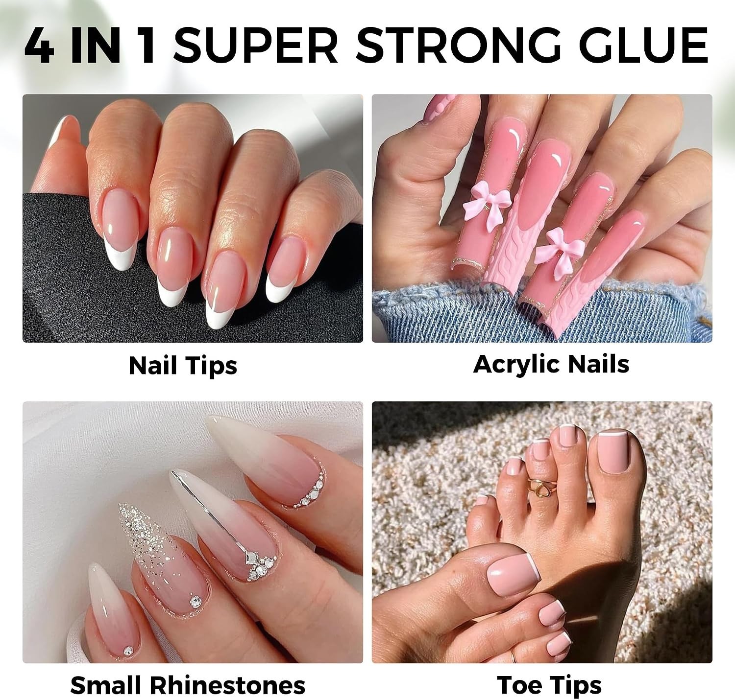 Nail Glue, 40ml, Solid Gel, Precision Nozzle, LED UV Lamp Curing Needed