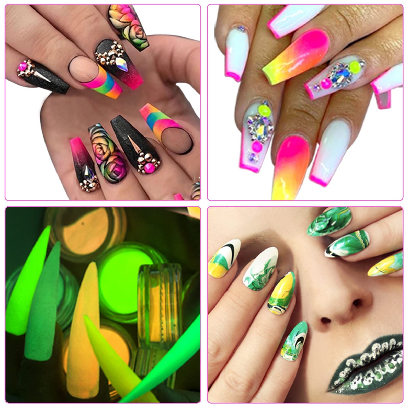 Duufin Pigment Powder for Nails 36 Colors Nail Pigment Powder