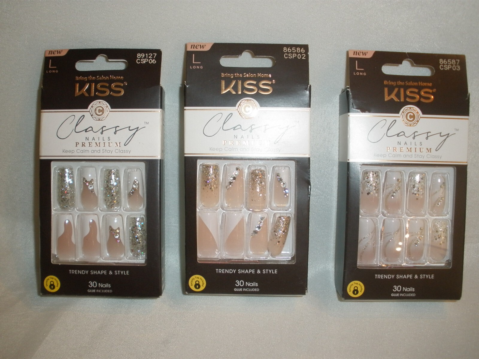 New KISS Classy Nails Premium Press On Long Nails Choose