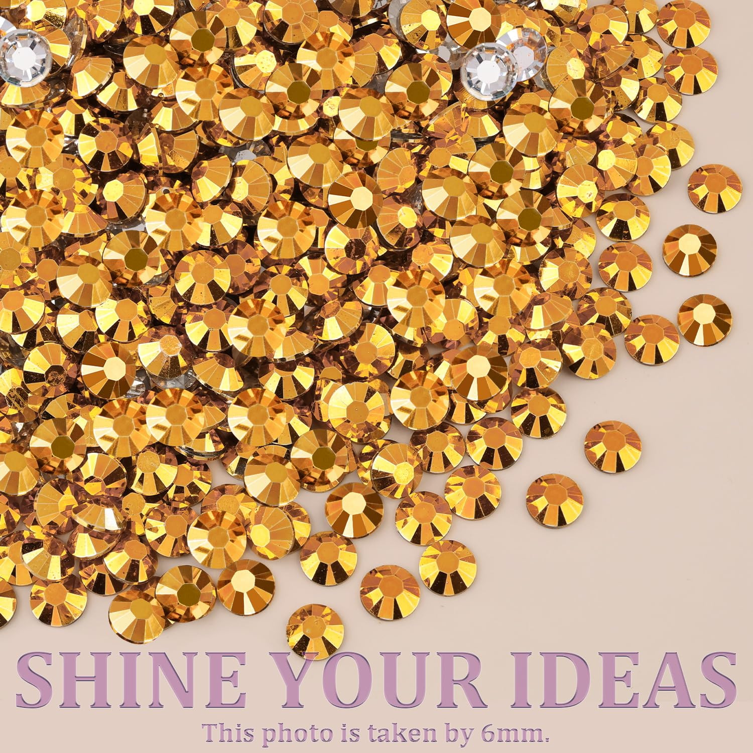 Resin Jelly Rhinestones for Crafting with B7000 Jewelry Glue, 2 Boxes Gold Flatb