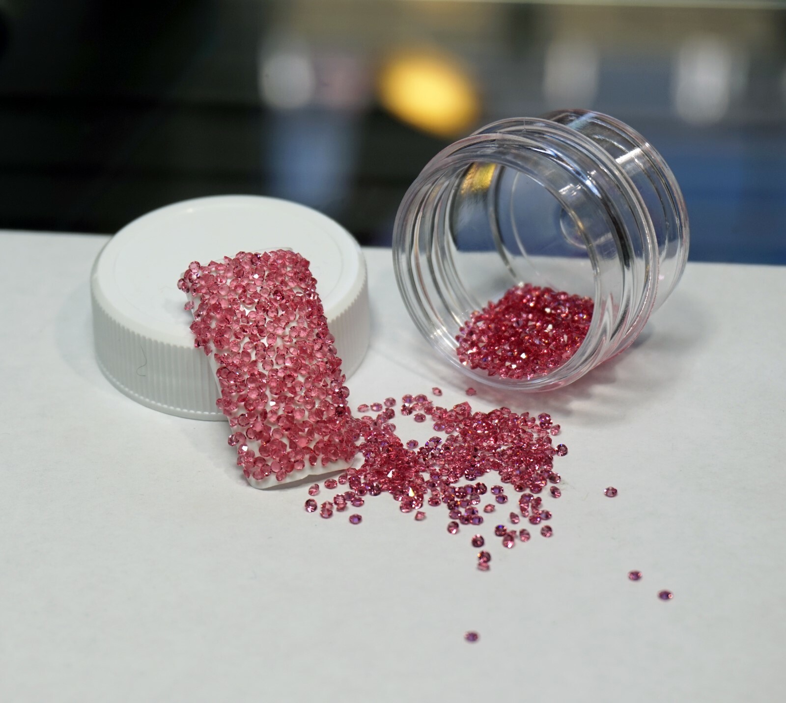 PREMIUM PINK CRYSTALS FOR NAILS 1000 Pixiecrystals Nail Art Small Gift