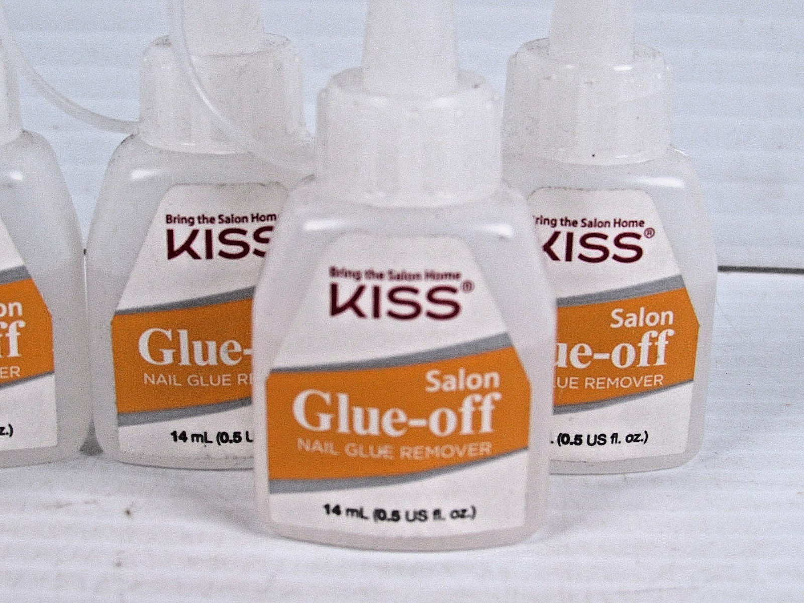 6X KISS Glue Off False Nail Remover SLIM CHISEL TIP LOT OF SIX BOTTLES