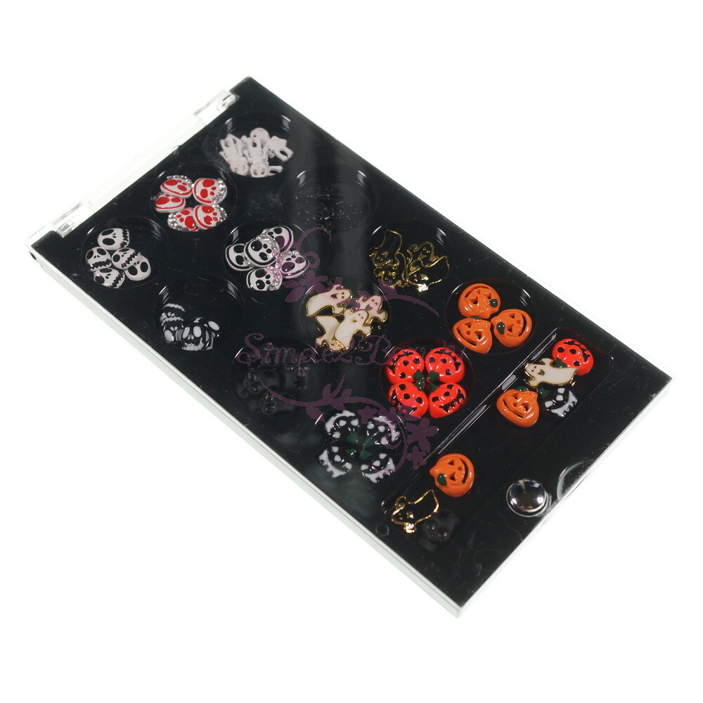 Pumpkin Skull Halloween Series Design Nail Art Alloy Charms Manicure Decor