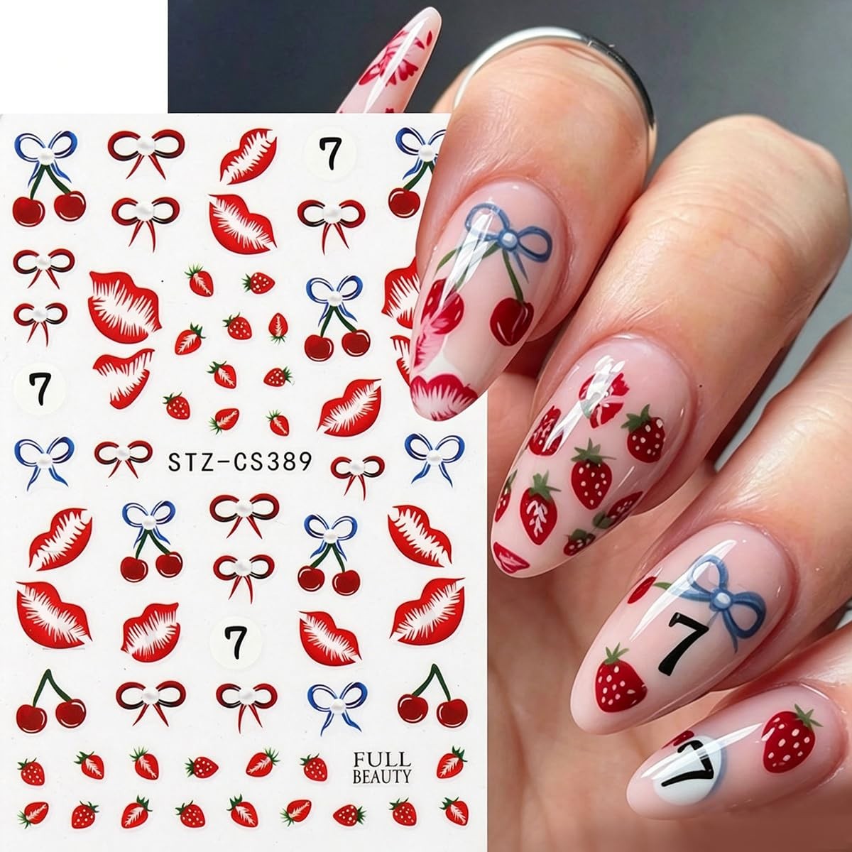 Strawberry Nail Art Stickers Style-style4