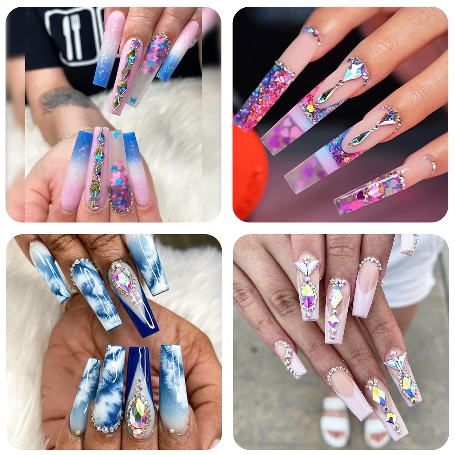 Multi Shapes Nail Art Rhinestones Set