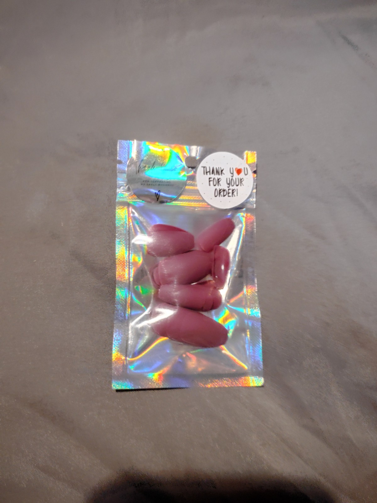 Thank You Assorted Artificial Nail Tips With Box – Pink, Blue, Black, Purple