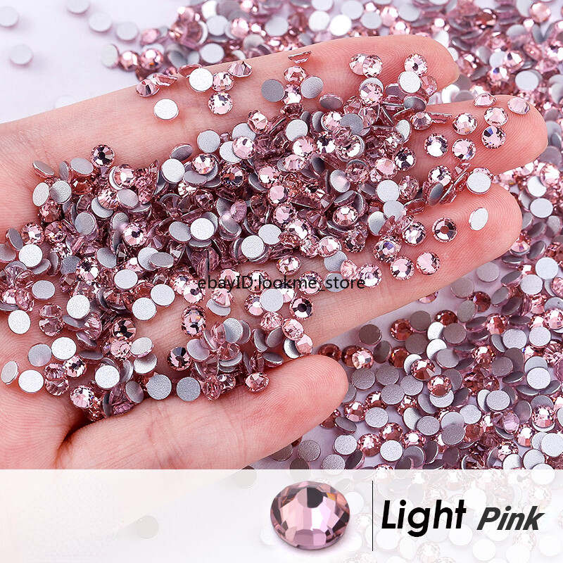 Red Siam Crystal Flat Back Rhinestones Glitter Glass Gems Nail Art Decor Beads
