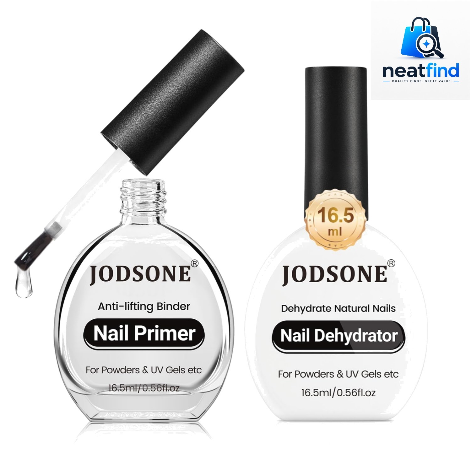 2Pcs Nail Dehydrate And Nail Primer For U V Gels Superior Bonding Professiona…