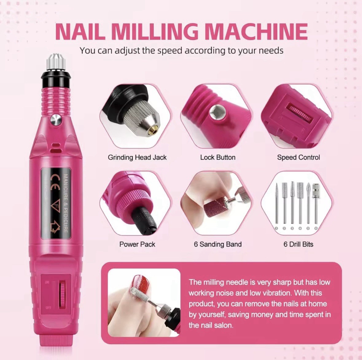 Acrylic Nail Kit with UV Light for Beginners Glitter Powder Rhinestones DIY Gift