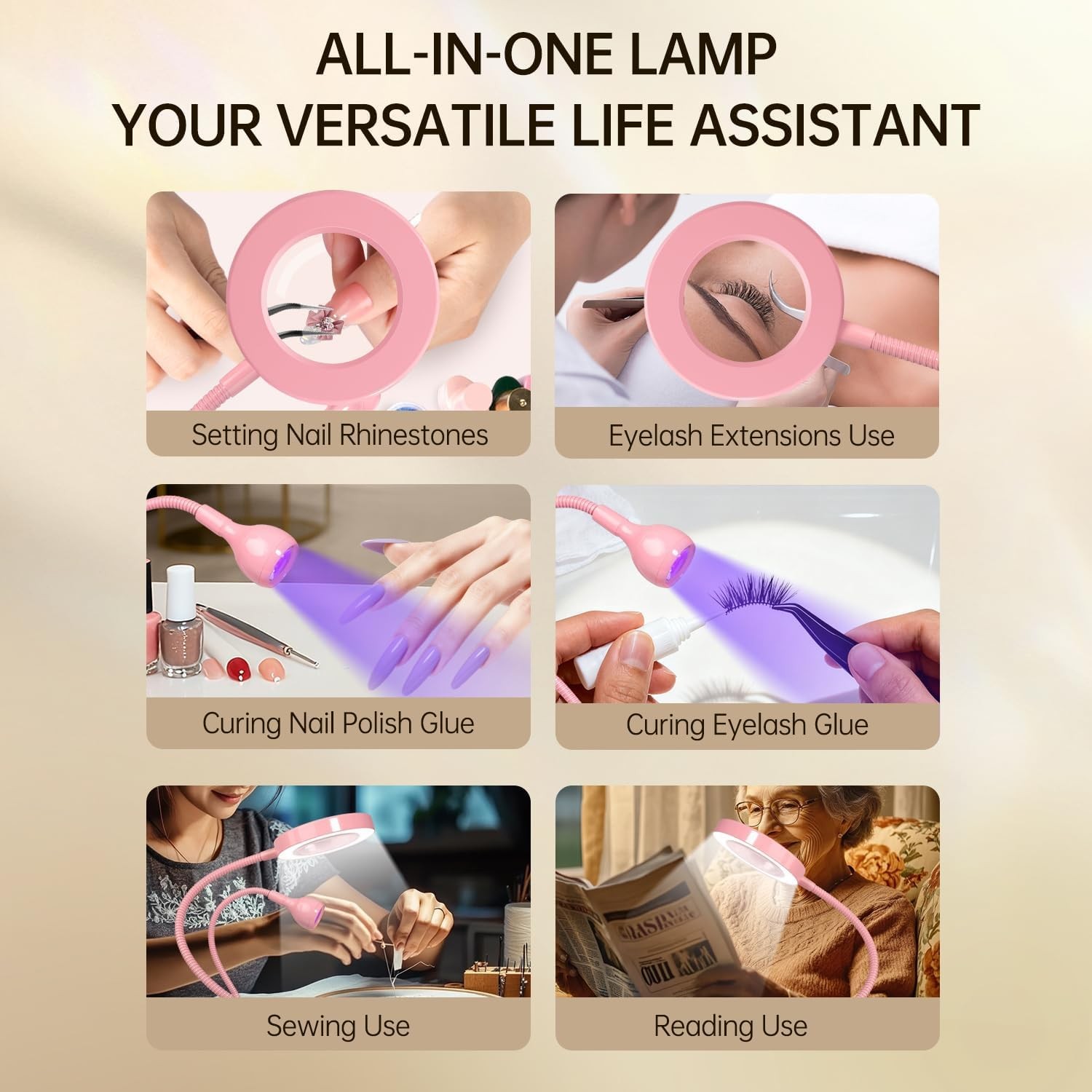 LED UV Nail Lp: Double-Headed Goosene UV Lp for l Nails,