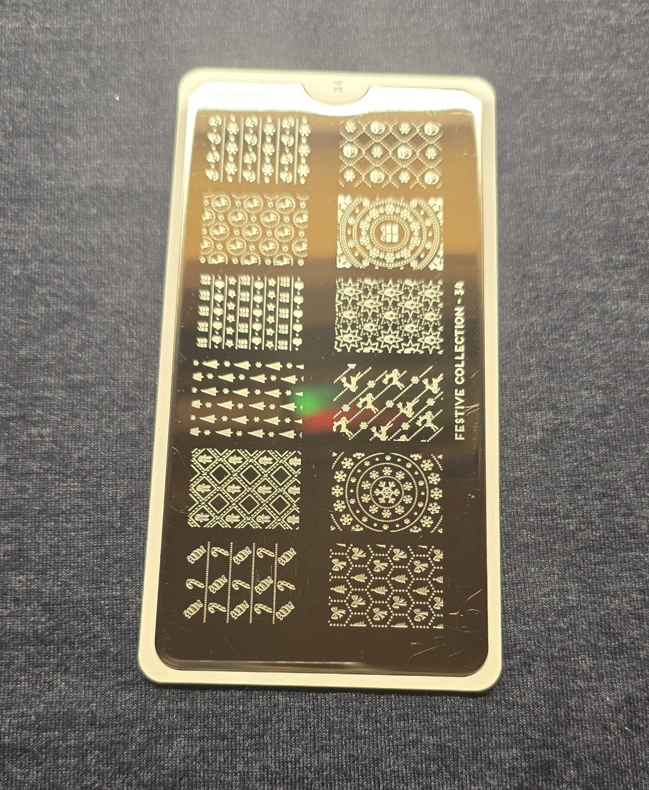 MoYou-London Festive 34 Christmas Tree Winter Holiday Reindeer Nail Stamp Plate