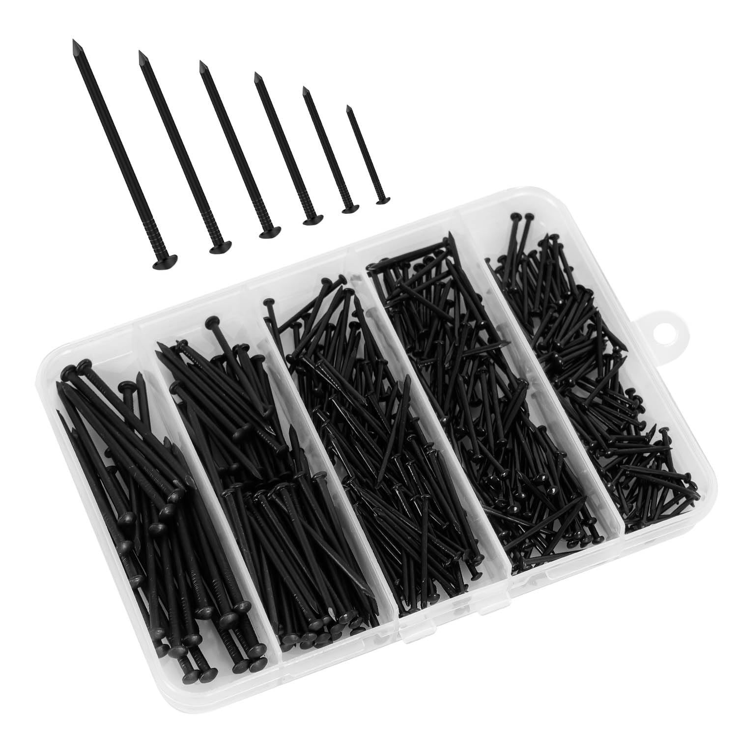 Mellewell 400 PCS Nails Assortment Kit, Picture Hanging Nails, Wood Nails, Wa…