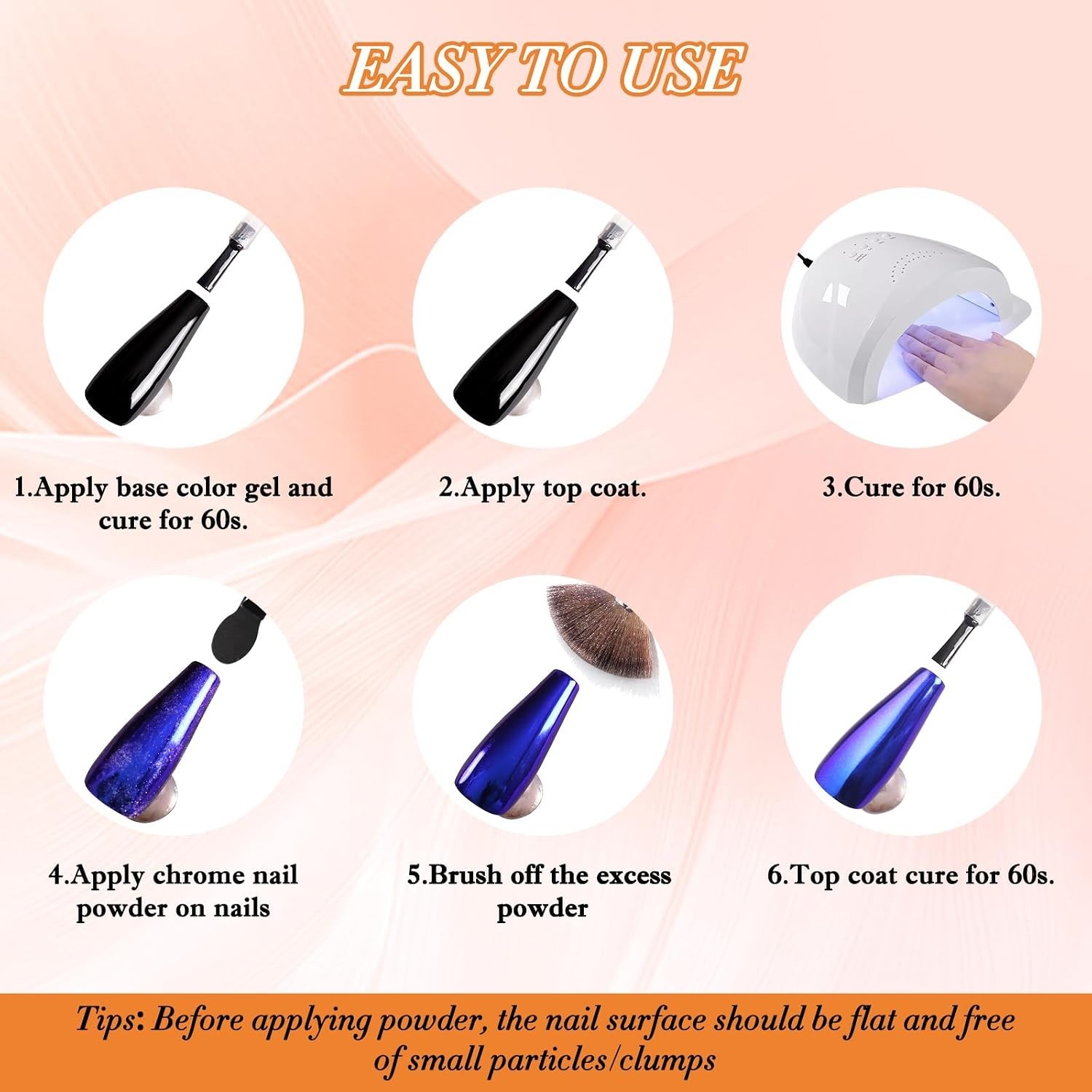 Salon-Quality Unicorn Chrome Nail Powder – Easy Application & High Gloss Finish