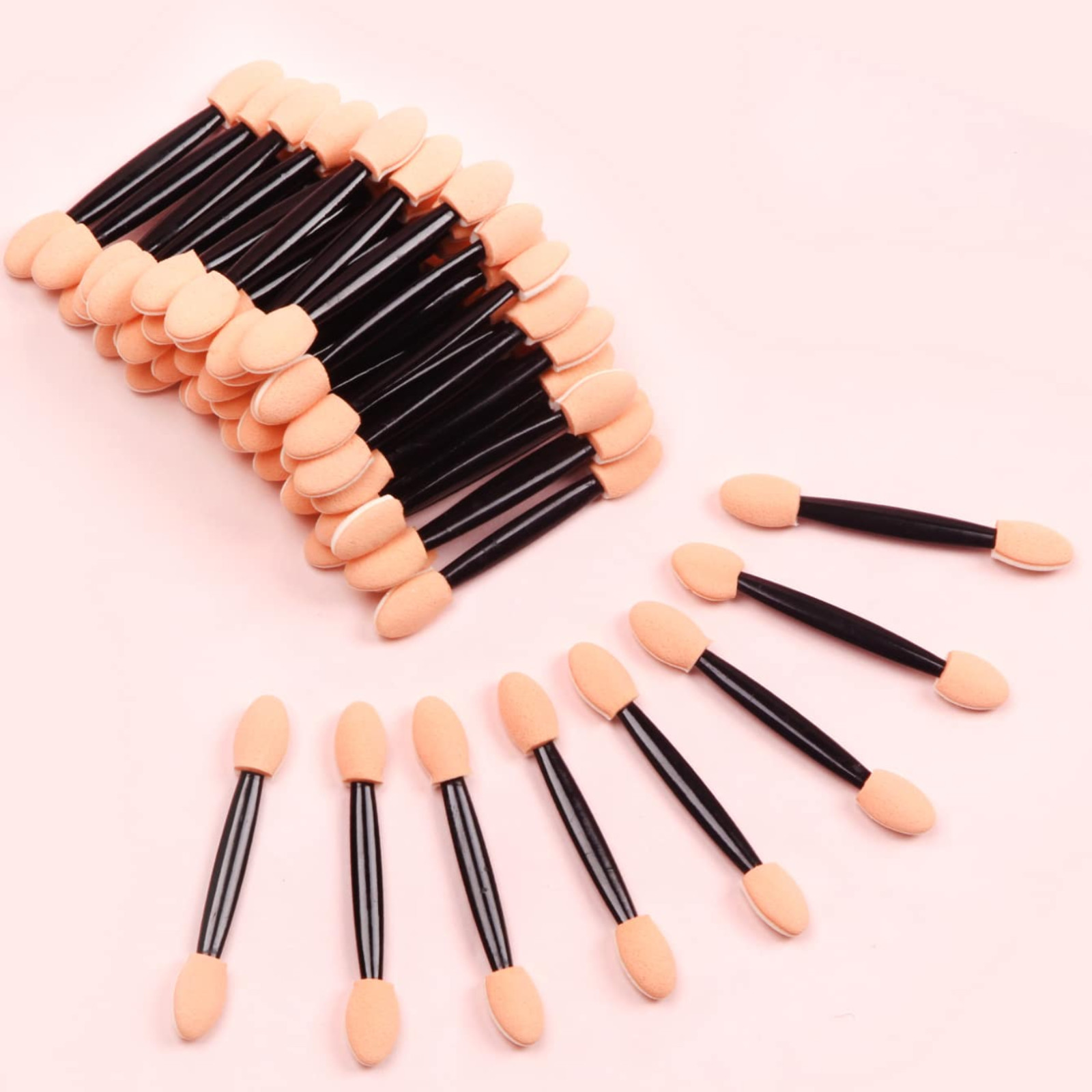 50pcs Sponge Brush Double-Ended for Gradient Nail Art with Handheld for Women