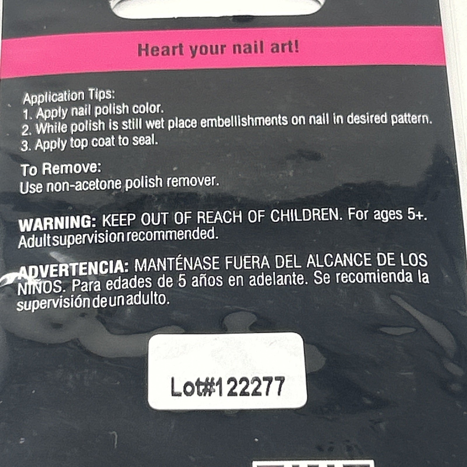 NEW Fing’rs Heart 2 Art Embellish Me Nail Art Stud Rhinestone Glitter #33040